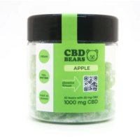Желейні ведмедики CBD FULL SPECTRUM, яблуко, 50 шт, 1500 мг CBD, 80 г упаковка